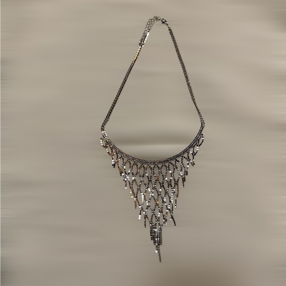 Jewelry Bundle Statement Faux Red Amber Color Stone Silver Necklaces Set of 3 - Picture 7 of 12